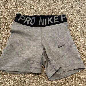 Nike Pro Dri Fit Women's Athletic Gray Shorts